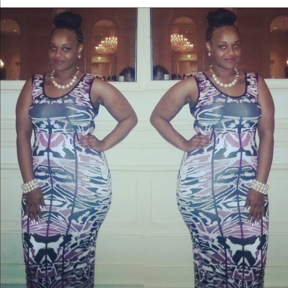 Print Midi Dress Large